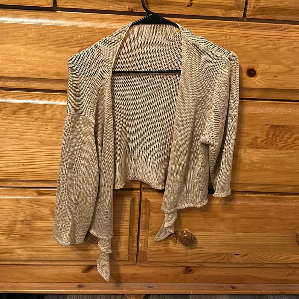 Brown tie cardigan